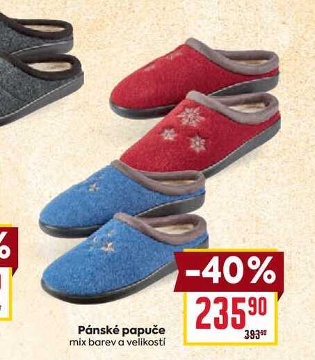 Pánské papuče mix barev a velikostí