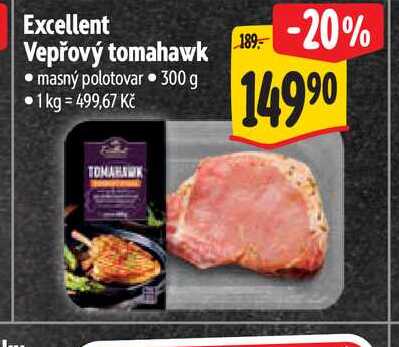 Excellent Vepřový tomahawk  300 g
