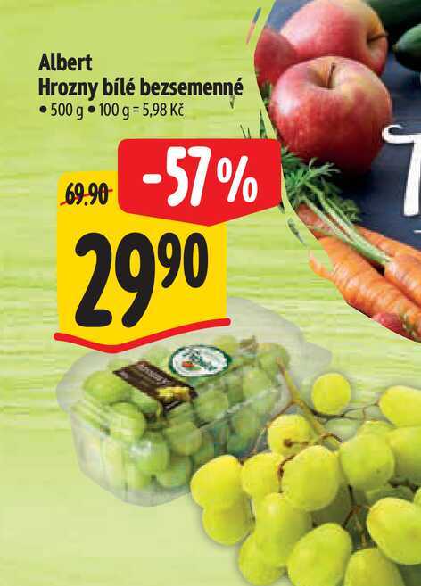 Albert Hrozny bílé bezsemenné 500 g  