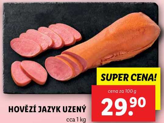 HOVĚZÍ JAZYK UZENÝ, cena za 100 g 