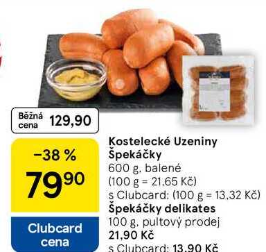 Kostelecké uzeniny Špekáčky, 600 g