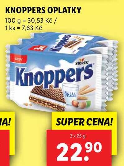 KNOPPERS OPLATKY, 3x 25 g