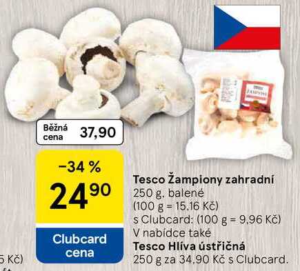 Tesco Žampiony zahradní, 250 g, balené 