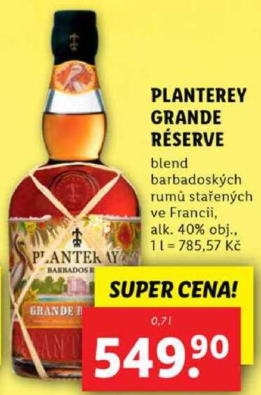 PLANTEREY GRANDE RÉSERVE, 0,7 l