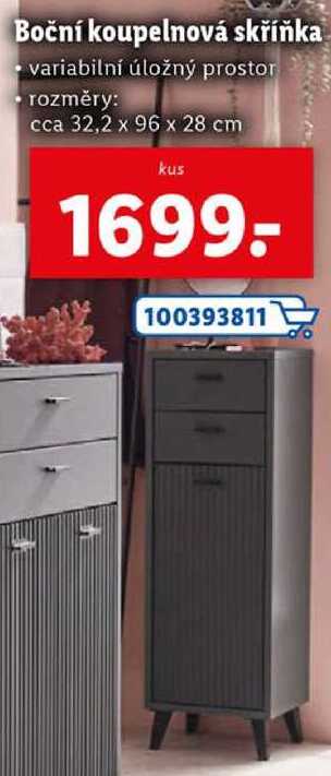 Boční koupelnová skříňka