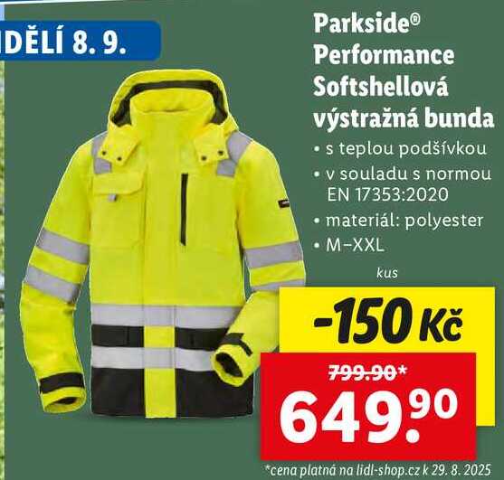 ParksideⓇ Performance Softshellová výstražná bunda