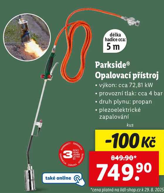 ParksideⓇ Opalovací přístroj 