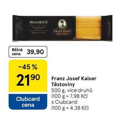 Franz Josef Kaiser těstoviny, 500 g, více druhů