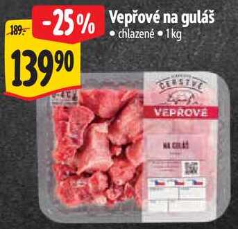 Vepřové na guláš, 1 kg