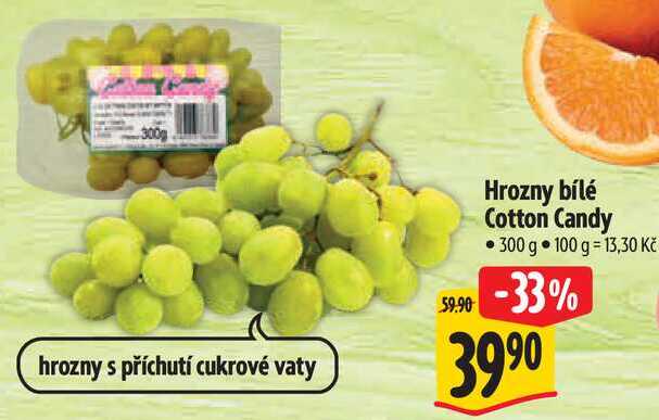 Hrozny bílé Cotton Candy, 300 g