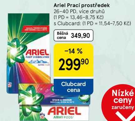 Ariel Prací prostředek, 26-40 PD, více druhů 