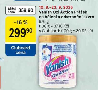 Vanish Oxi Action Prášek na bělení a odstranění skvrn, 970 g  
