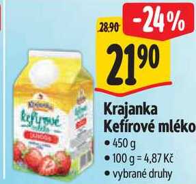 Krajanka Kefírové mléko, 450 g 
