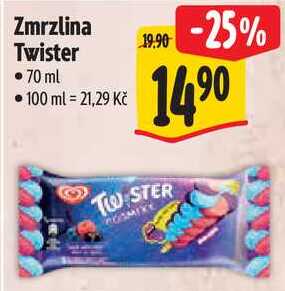 Zmrzlina Twister, 70 ml 