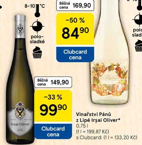 Vinařství Pánů z Lipé Irsai Oliver, 0.75 l