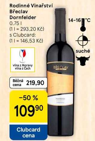 Rodinné Vinařství Břeclav Dornfelder, 0.75 l