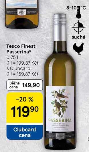 Tesco Finest Passerina, 0,75 l