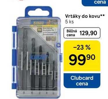 Vrtáky do kovu, 5 ks  