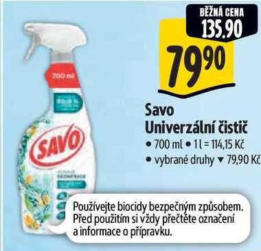 Savo Univerzální čistič, 700 ml