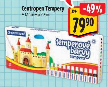 Centropen Tempery, 12 barev 