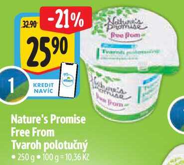Nature's Promise Free From Tvaroh polotučný, 250 g