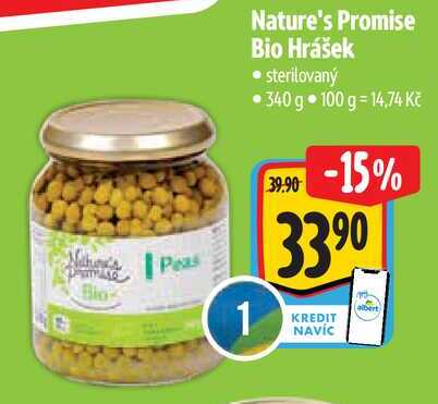 Nature's Promise Bio Hrášek, 340 g