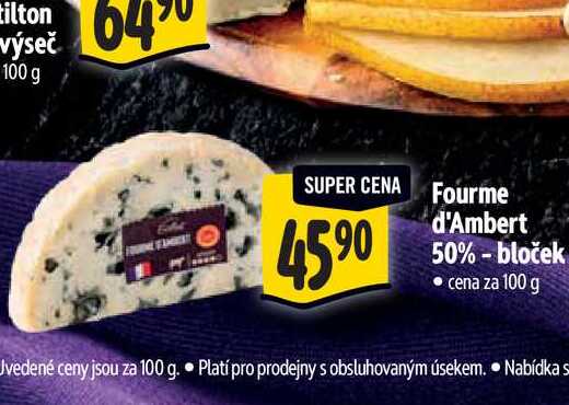   Fourme  d'Ambert 50%-bloček 100 g
