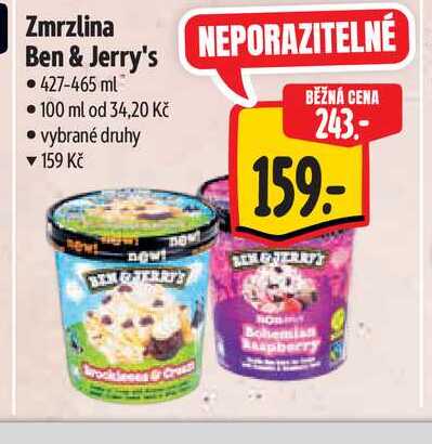 Zmrzlina Ben & Jerry's 427-465 ml  