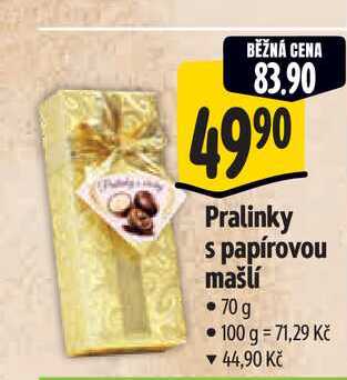   Pralinky s papírovou mašlí 70 g 