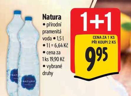   Natura  přírodní pramenitá voda 1,5 