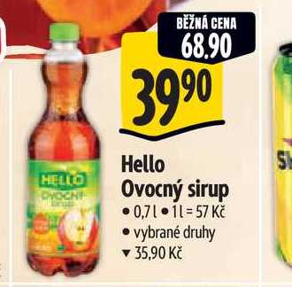  Hello Ovocný sirup 0,7 l