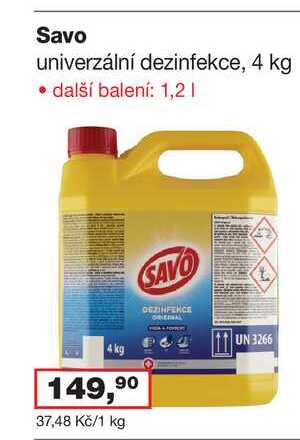 Savo univerzální dezinfekce, 4 kg 