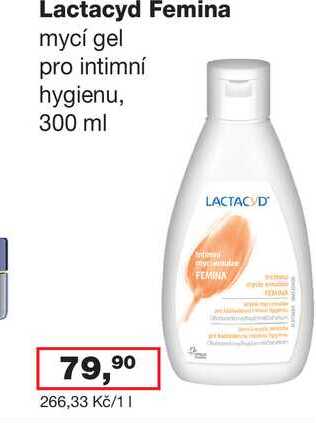 Lactacyd Femina mycí gel pro intimní hygienu, 300 ml 
