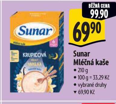   Sunar Mléčná kaše  210 g  
