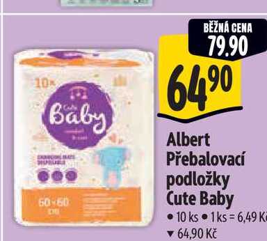   Albert Přebalovací podložky Cute Baby 10 ks   