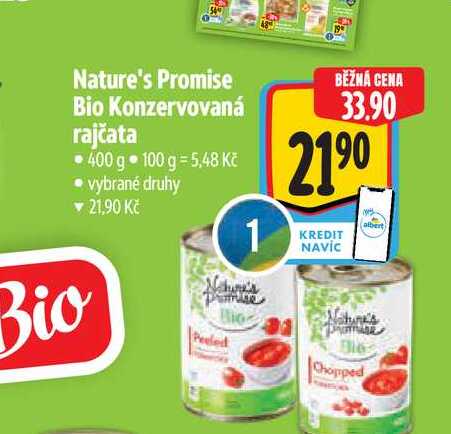  Nature's Promise Bio Konzervovaná rajčata 400 g  