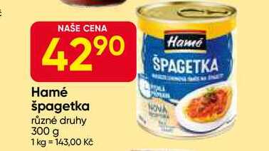 Hamé špagetka různé druhy 300 g