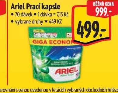 Ariel Prací kapsle  70 dávek