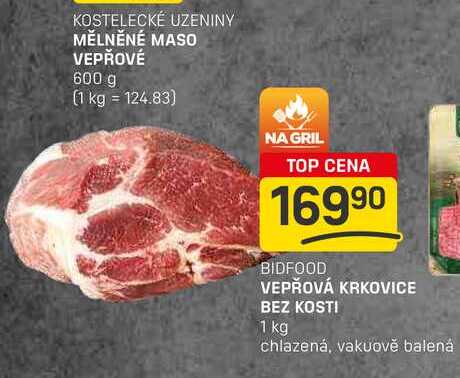 VEPŘOVÁ KRKOVICE BEZ KOSTI 1 kg chlazená