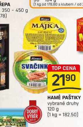 HAMÉ PAŠTIKY vybrané druhy 120 g 