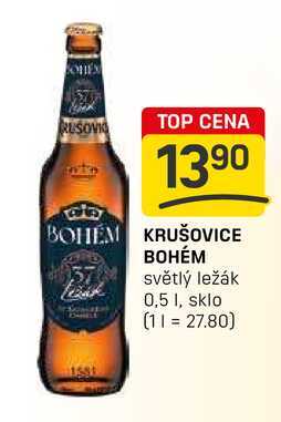 KRUŠOVICE BOHÉM světlý ležák 0,5l