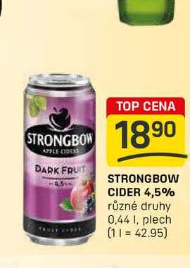 STRONGBOW CIDER 4,5% různé druhy 0,44 1, plech 