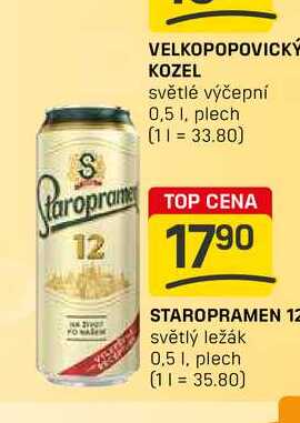 STAROPRAMEN 12 světlý ležák 0,5l, plech