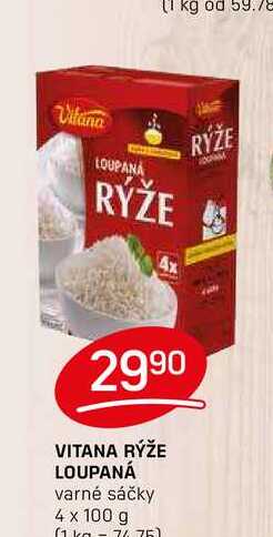 VITANA RÝŽE LOUPANÁ varné sáčky 4 x 100 g