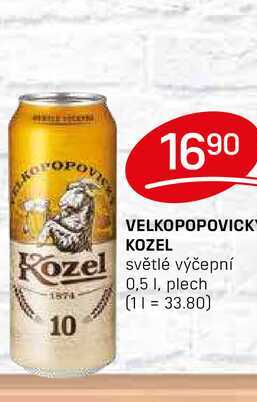 VELKOPOPOVICK KOZEL světlé výčepní 0,5 1, plech 
