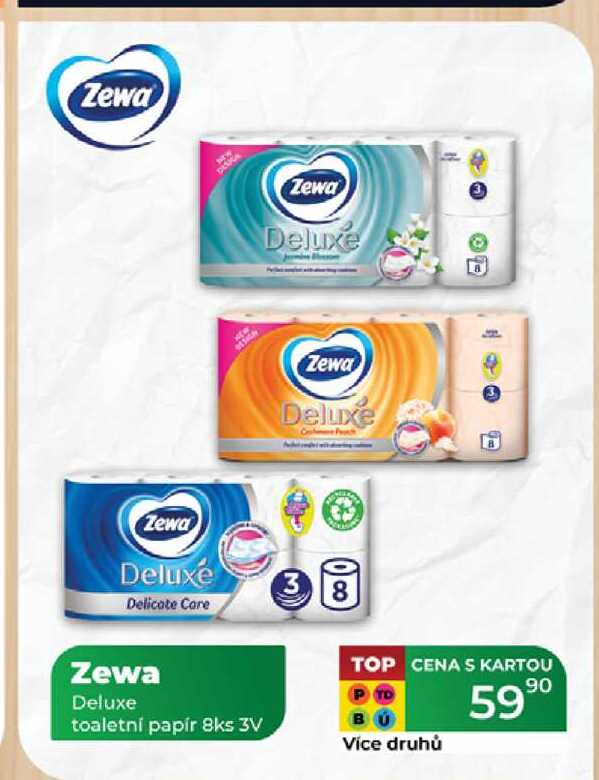 Zewa Deluxe toaletní papír 8ks 3V  