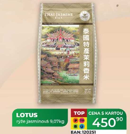 LOTUS rýže jasmínová 9,07kg 
