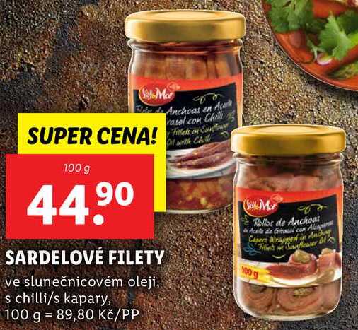 SARDELOVÉ FILETY, 100 g