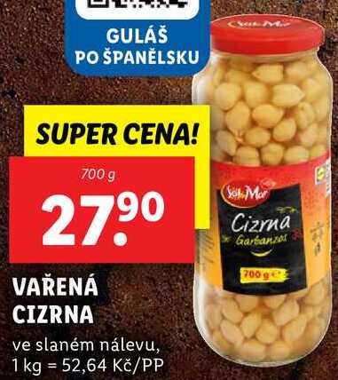 Vařená cizrna, 700 g