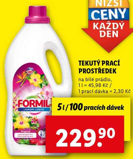TEKUTÝ PRACÍ PROSTŘEDEK, 5 l/100 PD